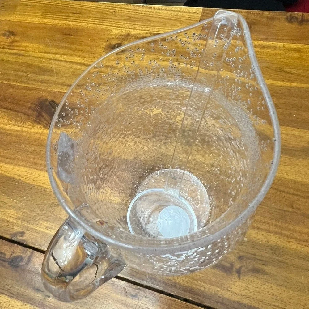 Pitcher‎ Unisex OS Clear NWOT Bubble Textured Acrylic BPA Free 2017